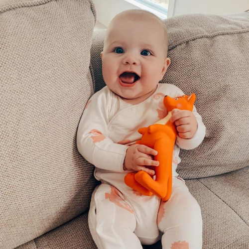 Happy baby with Mizzie