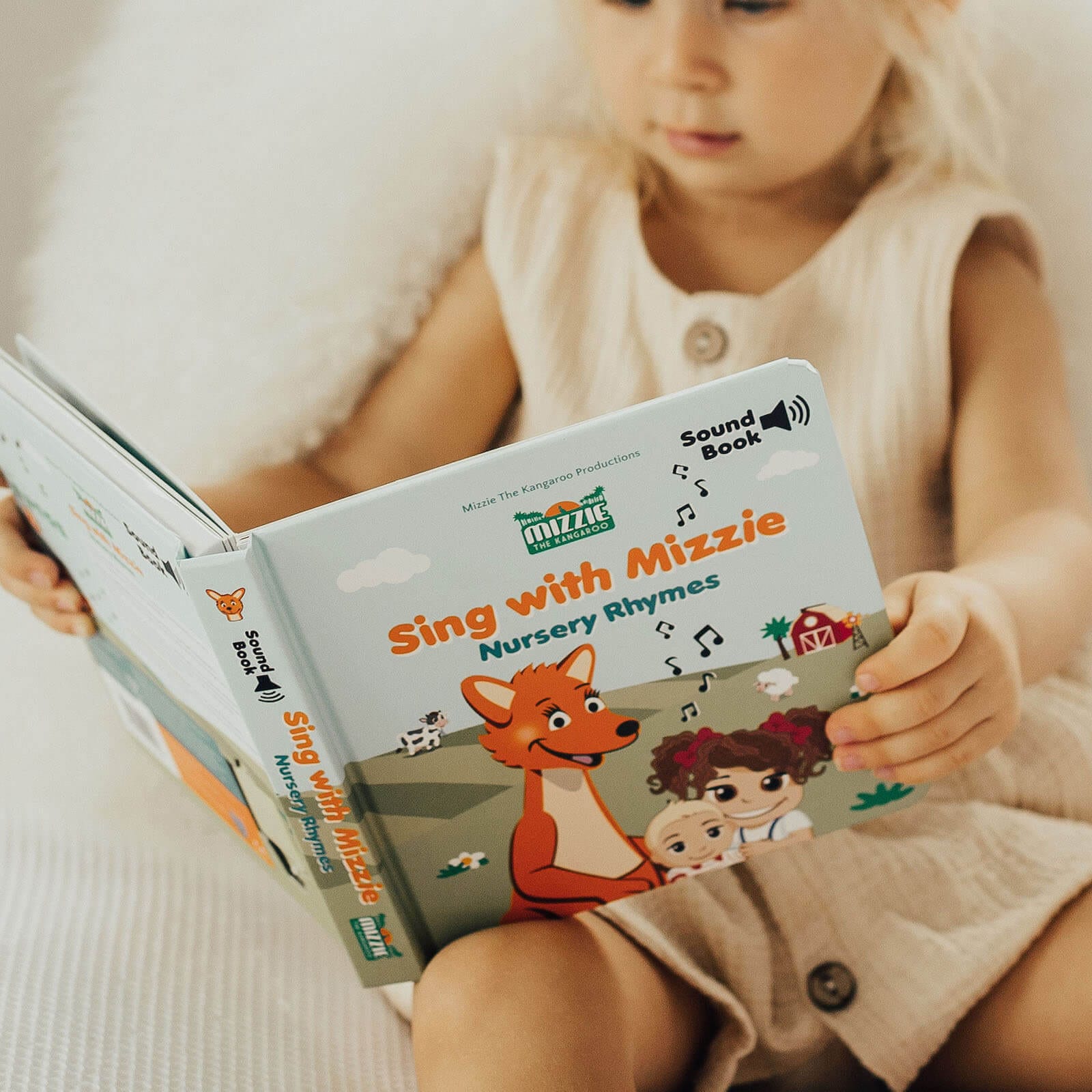 'Sing with Mizzie' SOUND Book educational toy nursery rhymes with girl
