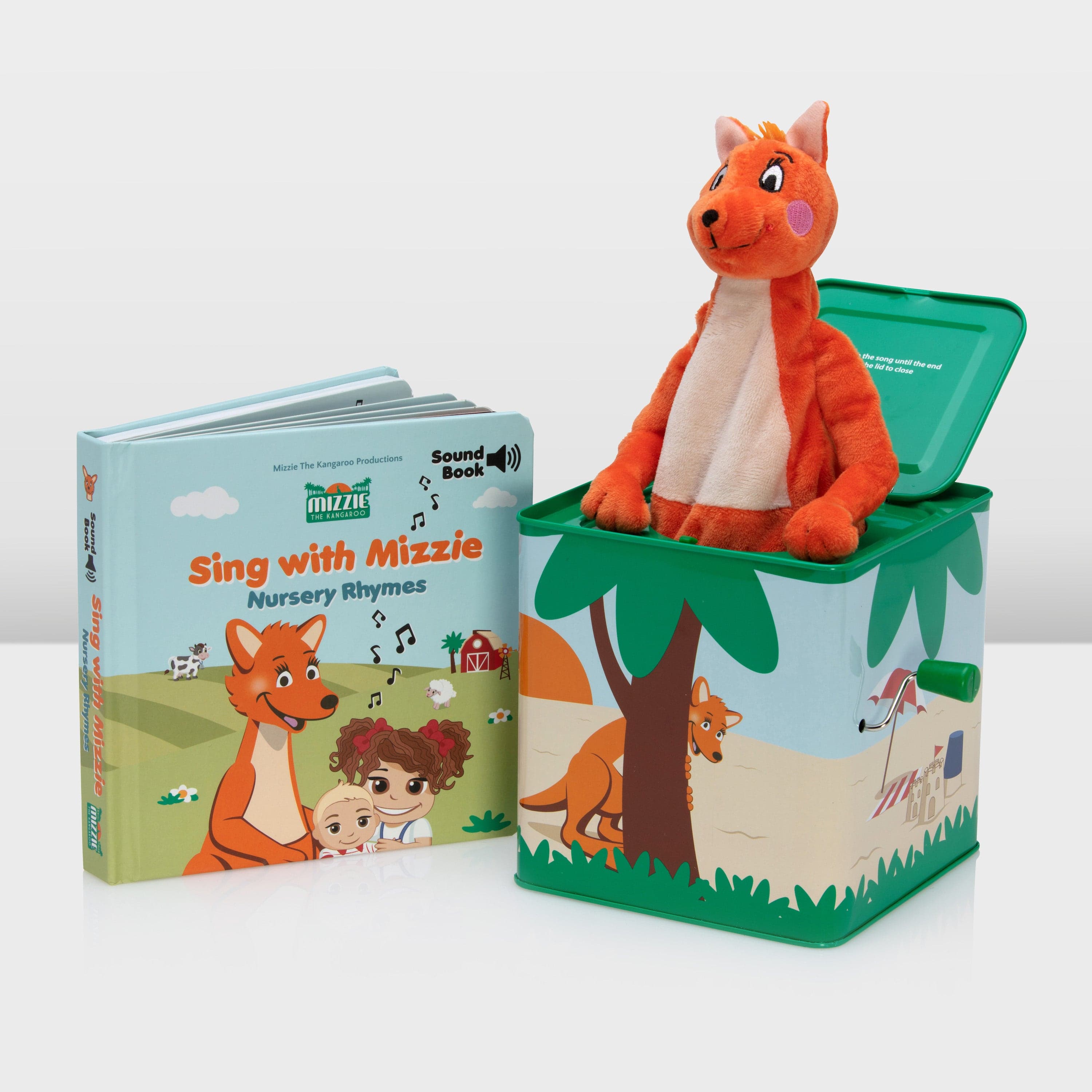 Mizzie The Kangaroo Musical Gift Set With Music Box and SOUND Book for Toddlers