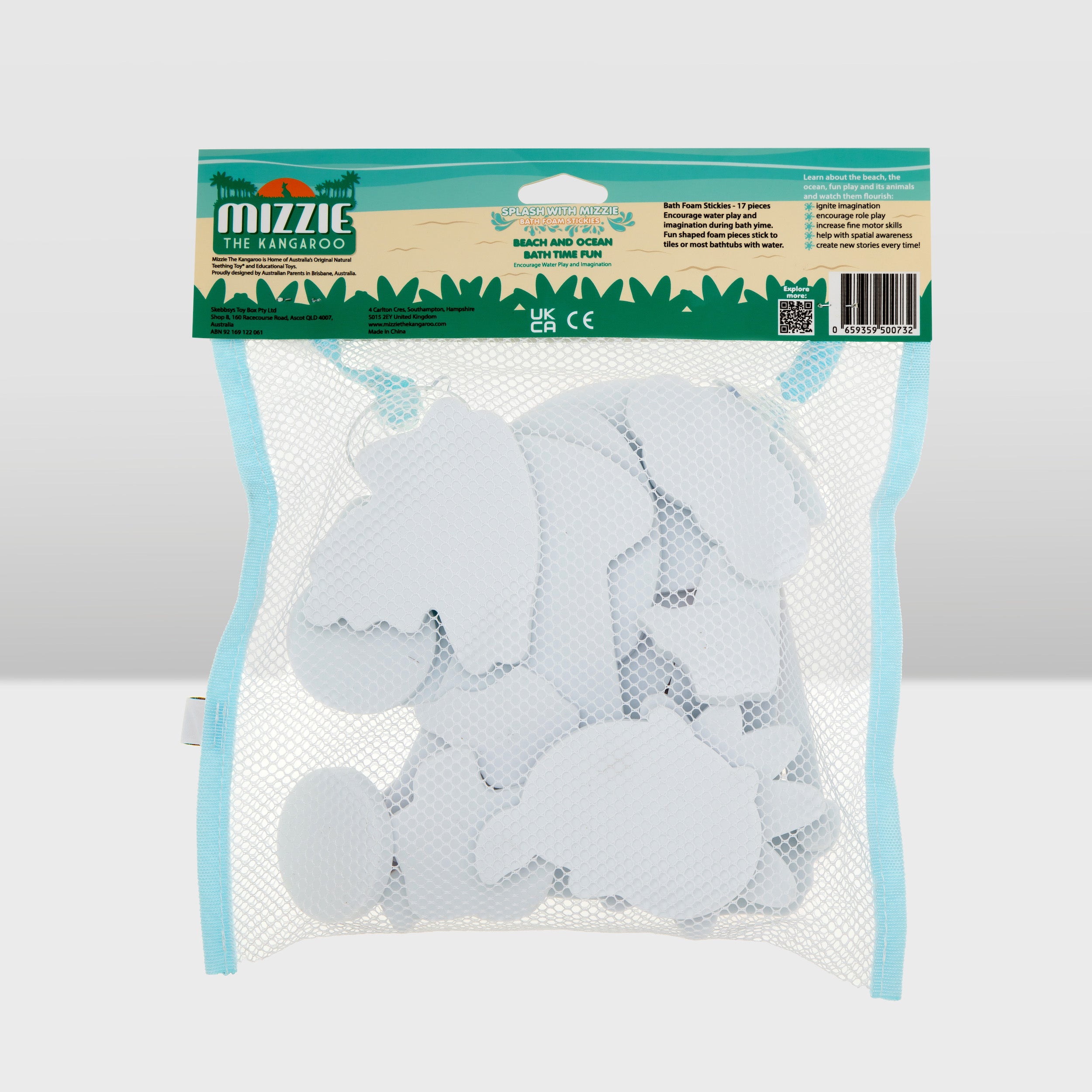 NEW BATH TOY - Splash With Mizzie Baby Bath Foam Stickies