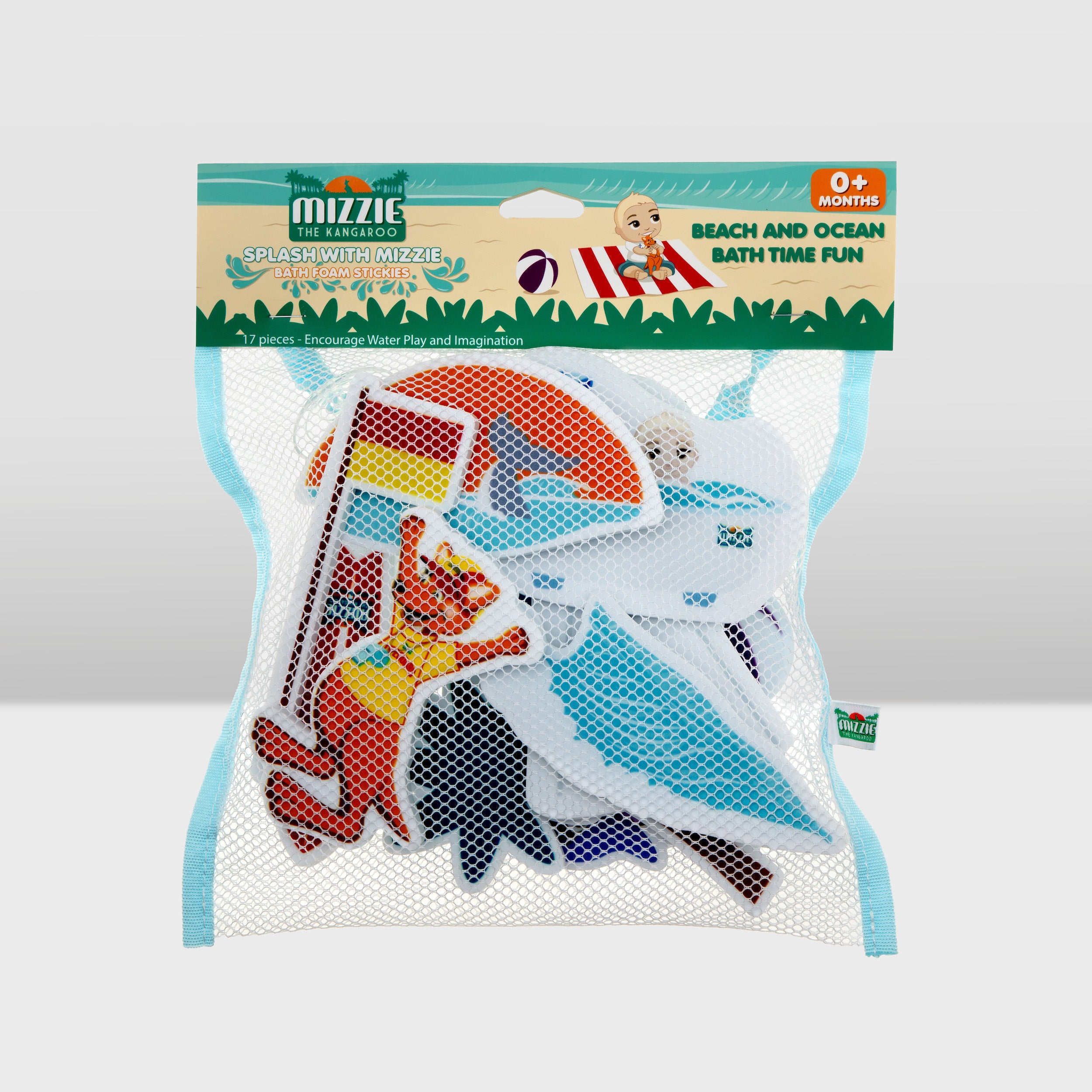 NEW BATH TOY - Splash With Mizzie Baby Bath Foam Stickies