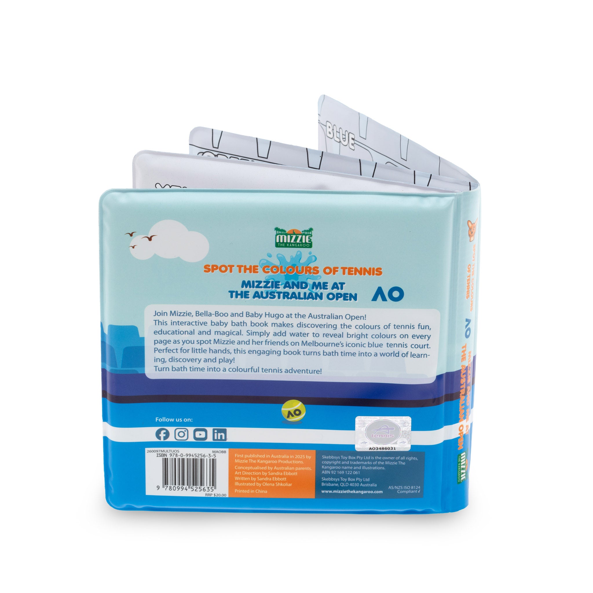 Mizzie x Australian Open Magic Baby Bath Book