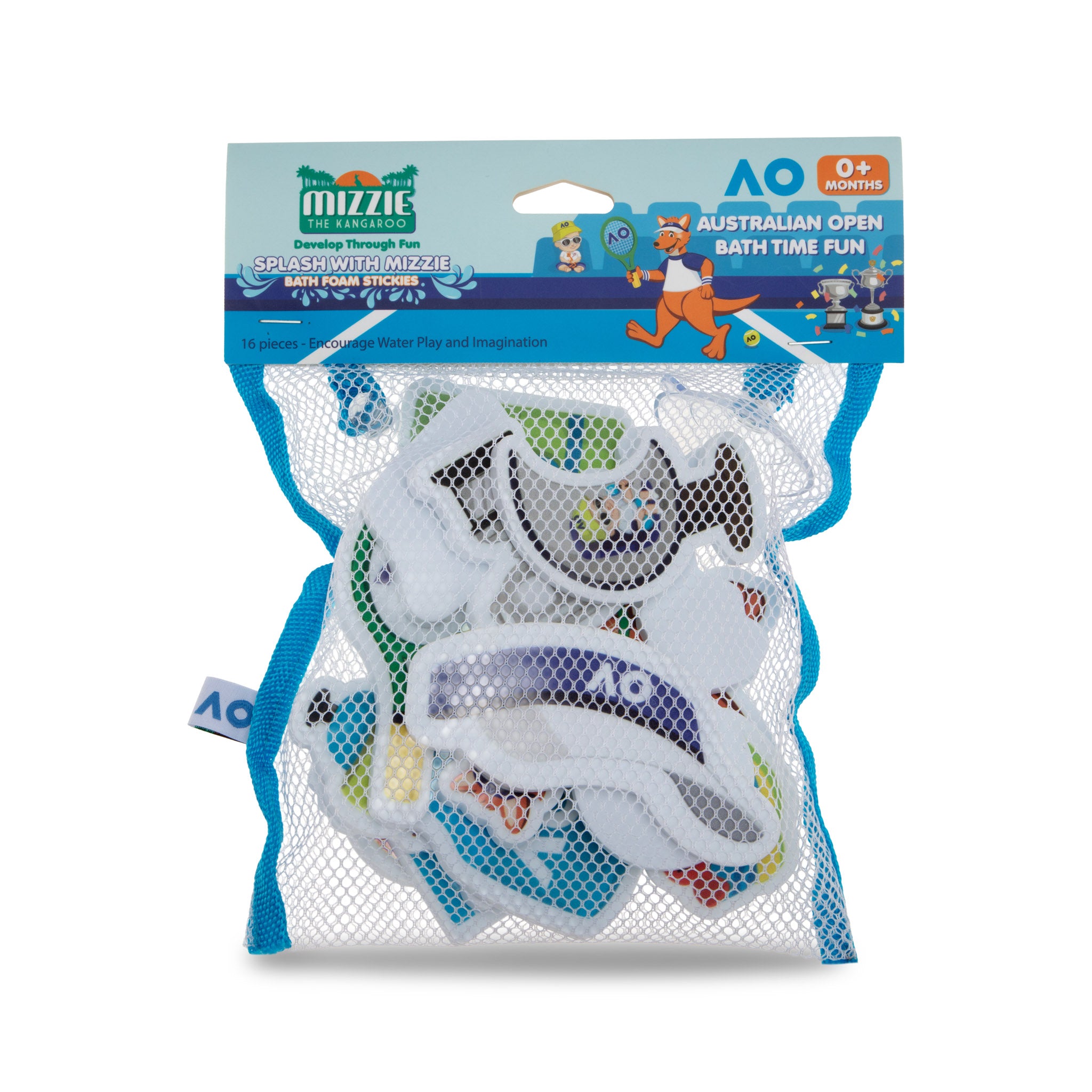Mizzie x AO Bath Foam Stickies at the Australian Open Bath Toy