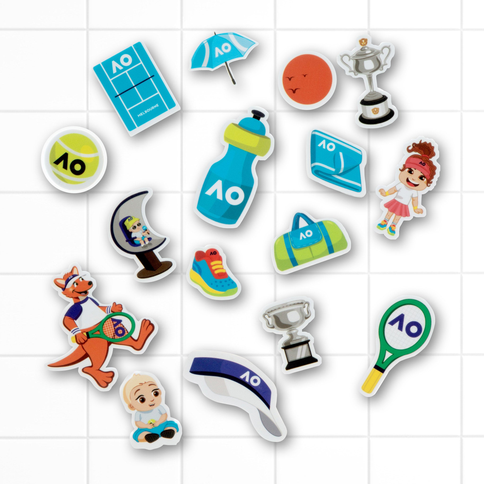 Mizzie x AO Bath Foam Stickies at the Australian Open Bath Toy