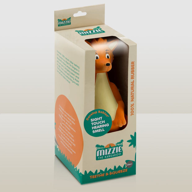 Mizzie The Kangaroo 100% natural rubber baby teething toy