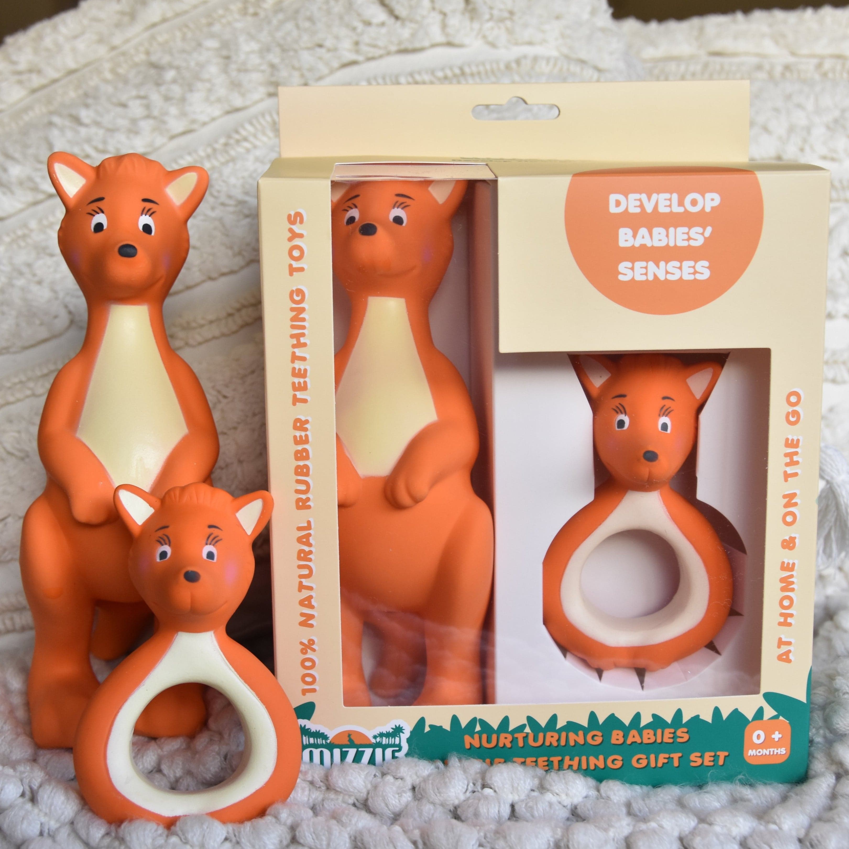 Nurturing Babies Mizzie Teething Gift Set - 100% Natural Rubber Teethers Set