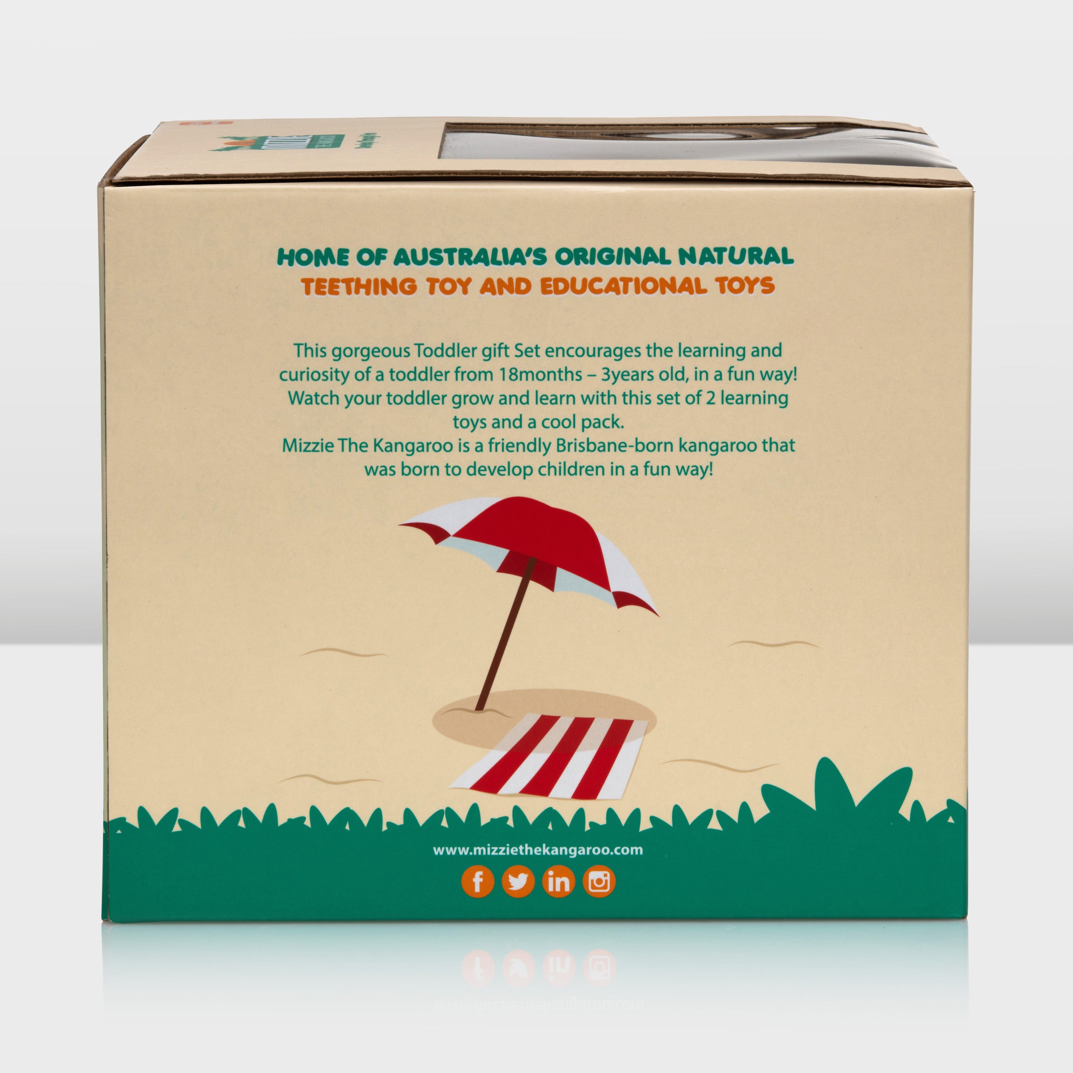 Mizzie the Kangaroo Toddler Learning Time Gift Pack left side view